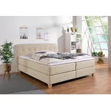 Home Affaire Boxspringbett »Fargo«, in Überlänge 220 cm, mit Topper, 3 Ausführungen, 4, Breiten beige