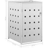 vidaXL Mülltonnenbox für 1 Tonne 240 L Edelstahl