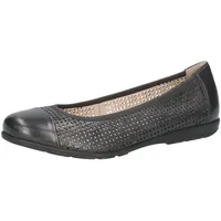 CAPRICE Damen Ballerinas aus Leder mit Lochmuster, Blau 39
