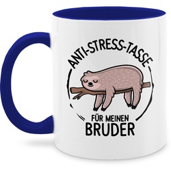 Shirtracer Tasse Anti-Stress-Tasse für meinen Bruder, Keramik, Bruder blau