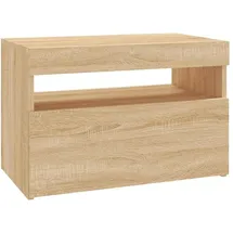 vidaXL TV-Schrank mit LED-Leuchten 60x35x40 cm Braun/Holz