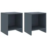 vidaXL Nachtschrank 2 Stk. 35 x 30 x 40 cm Hellgrau