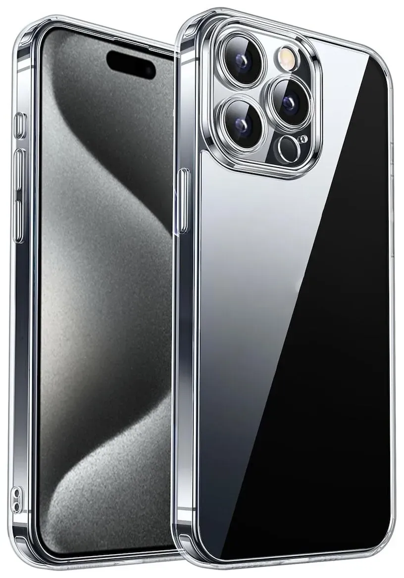 Schutzhülle für iPhone 15 Pro Max Kamera Case Panzerhülle Handyhülle Cover Tasche Transparent Smartphone Bumper