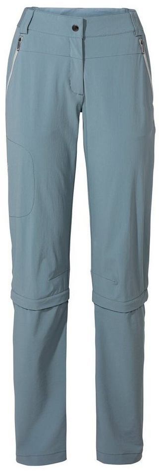 VAUDE Funktionshose Women's Farley Stretch Capri T-Zip Pants III (1-tlg) Green Shape blau 48VAUDE