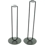 Frank Flechtwaren Vase Modern Living, 2er Set, Metall, Mattschwarz Maße: Höhe 21 cm, 24 cm, Glasvase Höhe 20 cm, 22 cm, schlicht, vielseitig einsetzbar