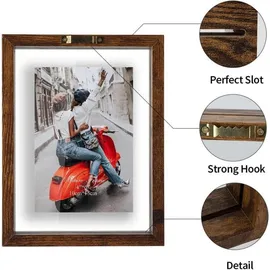 luxuskollektion Doppelglas Bilderrahmen 13x18 cm - 2er Pack, für