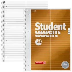 BRUNNEN Collegeblock Student Premium für Vokabeln Lineatur 53 liniert DIN A4 ohne Rand
