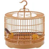 Vogelkäfig 1 Vogelkäfig Transportkäfig für Papageien mit Futternapf und Sitzstangen für Sittiche, Nymphensittiche und Wellensittiche