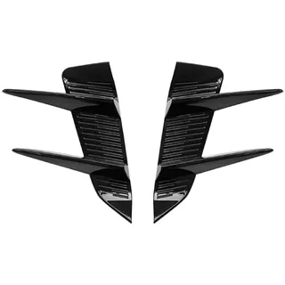 Kompatibel mit MG4 EV2022–2024 Auto Frontstoßstange Spoiler Seite Lüftungsschlitz Trim Dekoration Abdeckung Ersatz Zubehör 2 Stück wasserabweisend Auto Frontstoßstange Spoiler Seite Lüftungsschlitz
