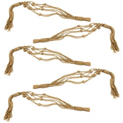 Rivanto Blumenampel (Set, 5 St), Blumenampel Makramee Seil für hängende Töpfe Gesamtlänge 170 cm für Blumenschalen bis 35 cm Durchmesser beige beige