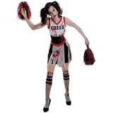 Amscan Hexen-Kostüm Zombie Cheerleader Halloween Kostüm für Damen, Sc schwarz|weiß M