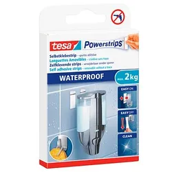 tesa Powerstrips WATERPROOF Klebestreifen für max. 2,0 kg 2,0 x 5,0 cm, 6 St.