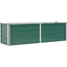 vidaXL Garten-Hochbeet verzinkter Stahl rechteckig 160 x 40 x 45 cm Grün  