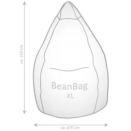 Sitting Point Sitzsack Easy XL Mikrofaser Grau Anthrazit