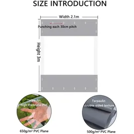 ele ELEOPTION Transparente Abdeckplane 420 g/m2 Grau