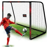 Neo-Sport Fußballtor Schwarz/Rot 300 x 200 x 120 cm