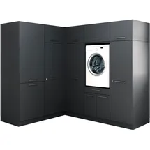 laundreezy Mehrzweckschrank-Set 218 x 200 x 68 cm Grau