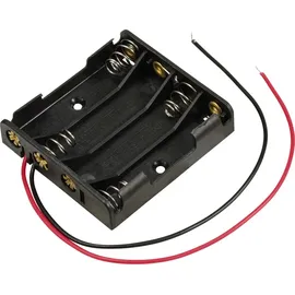 TRU Components Tc-13220676 Batteriehalter 4x Micro (aaa) Kabel (l x B x H) 51 x 47 x 12mm