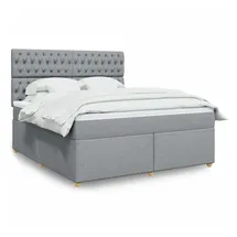 vidaXL Boxspringbett 180 x 200 cm Hellgrau