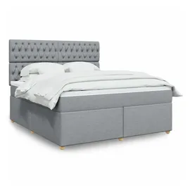vidaXL Boxspringbett 180 x 200 cm Hellgrau