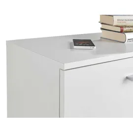 calitan furniture Kommode SOLO, Weiß - B 71 cm - zwei Türen Schubladen - ein Einlegeboden