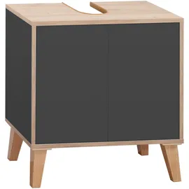 roba Waschbeckenunterschrank Morena 2 Türen 32,5 x 63 cm Braun