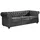 vente-unique Vente-unique-Sofa 3-Sitzer, - Samt - Anthrazit, - Chesterfield