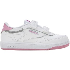 Reebok Club C 2V 2.0 Sneaker, FTWWHT/JASPNK/PUGRY2, 26 EU