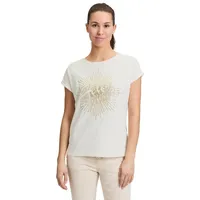 Cartoon Printshirt mit Ärmelaufschlag Patch Cream/Gold | 38