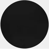 Teppich Kurzflor Uni Modern Waschbar Strapazierfähig Esszimmer Flur OEKO-TEX Rund Schwarz 120x120 cm Gekettelt – NECKAR von Kadima Design
