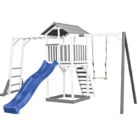 Axi Beach Tower Spielturm mit Klettergerüst, Einzelschaukel und Blauer