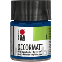 Marabu 140105053 Marabu Decormatt Acryl Dunkelblau 053, 50 ml