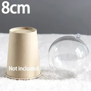 H 1/24x Kunststoff Weihnachtskugeln befüllbar – Deko Hohlkugeln für DIY Party