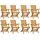 vidaXL Gartenstuhl 60 x 113,5 x 20,7 cm creme 8 St.