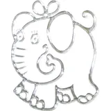 Hermann Schütz 3D-Chrome-Sticker Elefant 100 x 75 mm