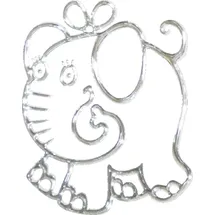 Hermann Schütz 3D-Chrome-Sticker Elefant 100 x 75 mm