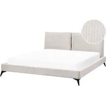 Beliani Polsterbett 180 x 200 cm Hellbeige