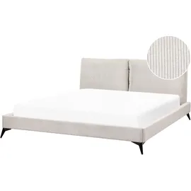 Beliani Polsterbett 180 x 200 cm Hellbeige