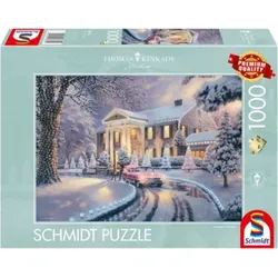 SCHMIDT SPIELE 58781 Puzzle 1.000 Teile Graceland Christmas, Thomas Kinkade