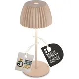 Briloner LED-Akku-Tischlampe Brilo unplugged Riffle Mini LED Tischlampe Akku LED Lampe, Akku Lampe, German Design Award Winner 2025, 8,5 x 20 cm, Beige