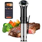 Sous Vide,Sous Vide Garer großem Touchscreen 1100 Watt Präzisionsgarer, Tauchthermostate, Sous Vide Stick Präzisionsgarer (WiFi) mit APP Funktion