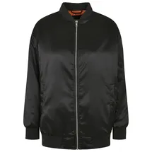 URBAN CLASSICS Oversized Satin Bomberjacke Black XS