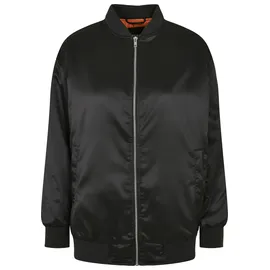 URBAN CLASSICS Oversized Satin Bomberjacke Black XS
