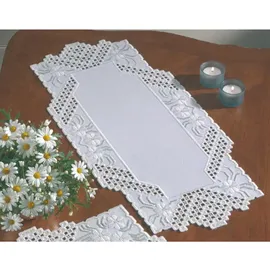 Permin Hardanger Tischläufer Stickpackung Hardanger Zählmuster, Multifarbig