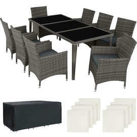 Tectake Monaco Set 9-tlg. grau