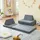 [en.casa] Kindersofa Norhulta 150 x 66 x 46 cm Cord grau