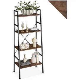 Tectake tectake® Leiterregal, Industrial Style, mit 4 Ebenen, inklusive Kippschutz, 61,5 x 36,5 x 150cm