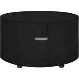 Dokon Abdeckung 600D Oxford Gewebe Gartentisch Abdeckplane Winterfest Winddicht UV Beständiges Schutzhülle für Loungemöbel Möbelsets Sitzgruppe Rund (Ø230x100cm)