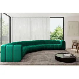 altdecor Wohnlandschaft modulares Sofa Lazro-U1 - 373x373x70 cm Grün