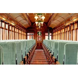 Fototapete PAPERMOON "VINTAGE ZUG-LOKOMOTIVE EISENBAHN DESIGN WANDTAPETE XXL", bunt, B:3,00m L:2,23m, Vlies, Tapeten